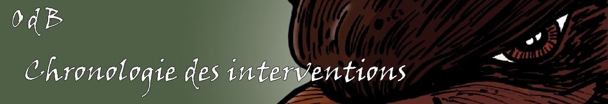Chronologie des interventions