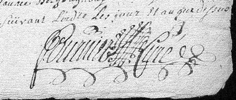 Signature du cur� de Septsols