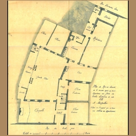 Plan du b�timent des fr�res des �coles chr�tiennes de Montpellier en 1779