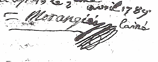 Signature de Morangi�s