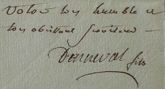 Signature de Denneval, Fils