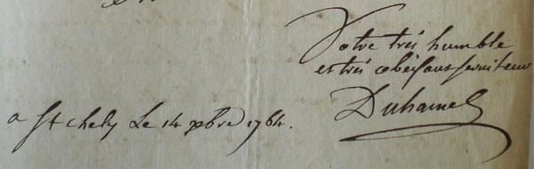 Signature de Duhamel