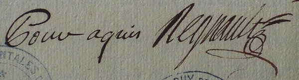 Signature de Regault, Garde Princier